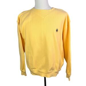 Vintage Jantzen Sweatshirt Size M yellow Cotton Crewneck Pullover USA 90s